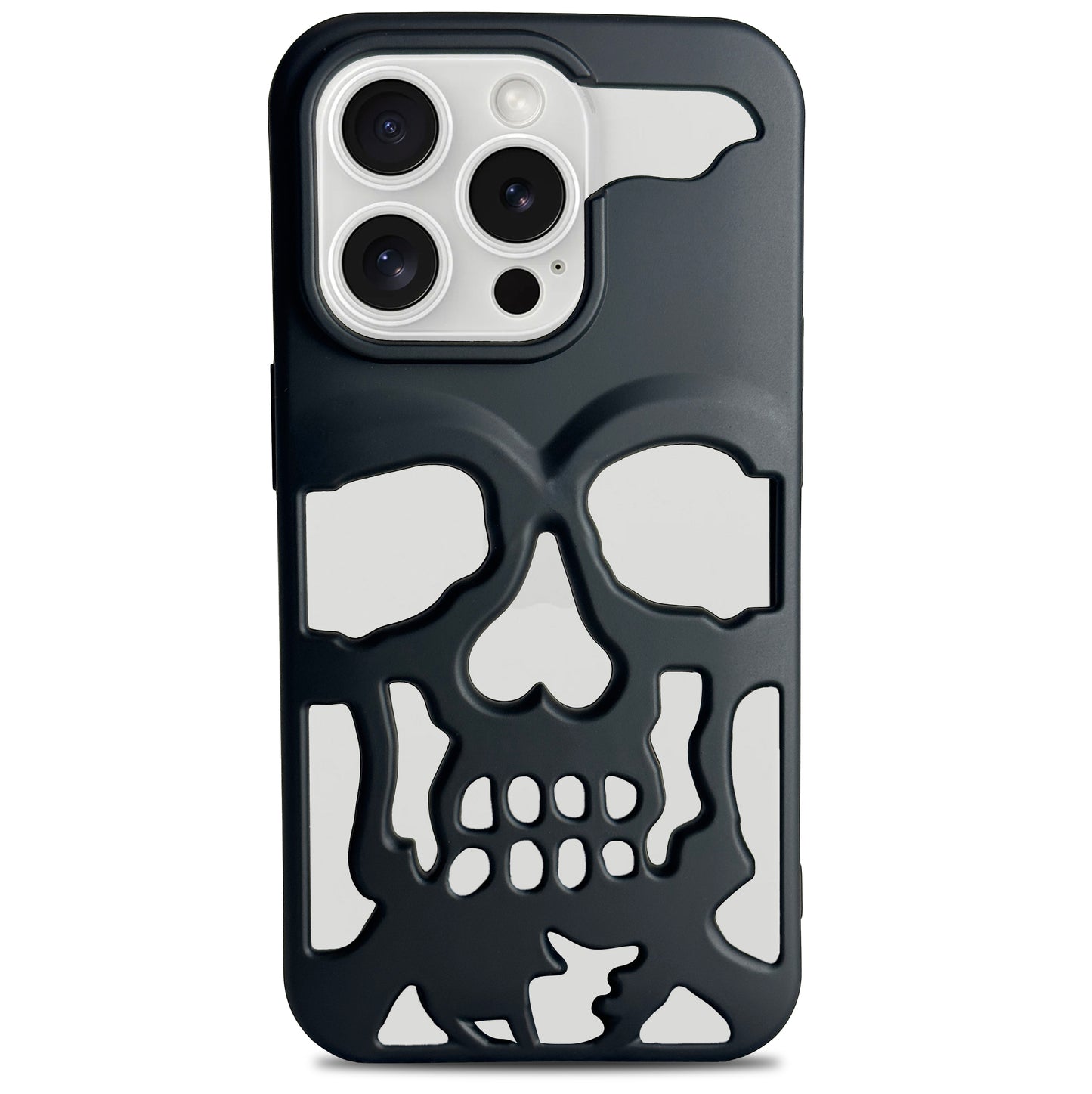 Carbon Fiber Pattern Skull Face